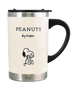 BACKYARD FAMILY SNOOPY スヌーピー 蓋付き マグ 300ml ローラ 食器・調理器具・キッチン用品 グラス・マグカップ・タンブラー ブラック