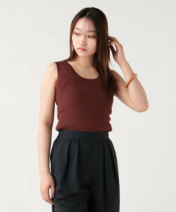 BEAMS HEART WOMEN ���^���`���[�� �j�b�g�^���N �r�[���X �n�[�g �g�b�v�X �j�b�g �u���E�� �u���b�N �z���C�g �l�C�r�[�y���������z