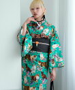 ニコアンティーク 単衣着物 CATサンクチュアリ