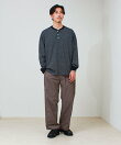 【多機能】Functionボーダー ヘンリーネックロンT