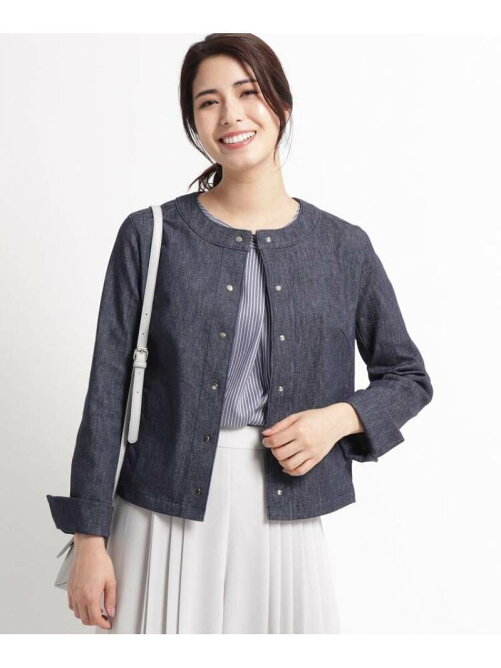 Reflect クルーネックデニムブルゾン Rakuten Fashion 楽天ファッション 旧楽天ブランドアベニュー Ah7997