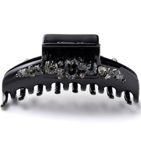 Complex Biz ラインドストーン バンスクリップ コンプレックス ビズ ヘアアクセサリー バレッタ・ヘアクリップ・ヘアピン ブラック ブラウン【送料無料】