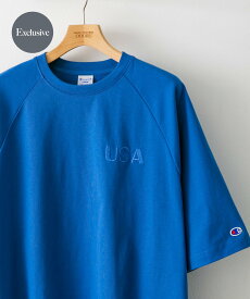 URBAN RESEARCH DOORS 『別注』Champion*DOORS RAGLAN USA T-Shirts アーバンリサーチドアーズ トップス カットソー・Tシャツ ホワイト ブラック グレー【送料無料】