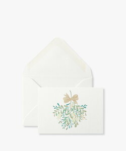 SMYTHSON Christmas Gift Card Mistletoe 10CE �X�}�C�\�� �C���e���A�E�����G�� �I�u�W�F�E�u���E�A�[�g �z���C�g�y���������z