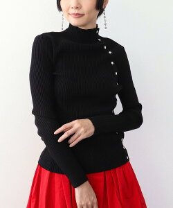 �ySALE�^20%OFF�zThree Four Time Three Four Time/�{�g���l�b�N�A�V���f�U�C���v���I�[�o�[ �X���[�t�H�[�^�C�� �g�b�v�X �j�b�g �z���C�g �u���b�N �u���[ �O���[�y���������z