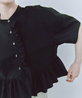 ADAM ET ROPE' FEMME 【サステナブル】・【定番】フリルブラウス アダムエロペ トップス シャツ・ブラウ…
