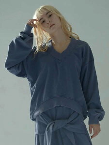 :ETHR OF V-NECK BLEACH SWEAT PULLOVER ���V���b�h �g�b�v�X �X�E�F�b�g�E�g���[�i�[ �s���N�y���������z
