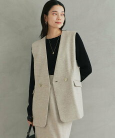 【SALE／50%OFF】UNITED ARROWS green label relaxing スラブ ジレ ユナイテッドアローズ グリーンレーベルリラクシング トップス ベスト・ジレ ネイビー ブラウン ホワイト【送料無料】