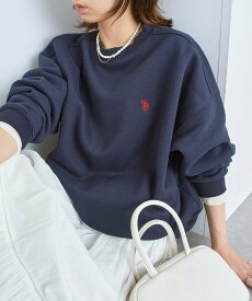 【SALE／40%OFF】U.S. POLO ASSN. U.S. POLO ASSN./ワンポイントロゴ 裏起毛スウェットトレーナー ユニセックス セットアップセブン トップス スウェット・トレーナー ピンク ブラック ベージュ ネイビー グリーン