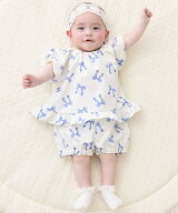 petit main 【リンク】リボン総柄セットアップ ナルミヤオンライン マタニティウェア・ベビー用品 ベビー…