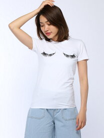 【SALE／73%OFF】SPIGA アイラッシュTシャツ スピーガ トップス カットソー・Tシャツ ホワイト