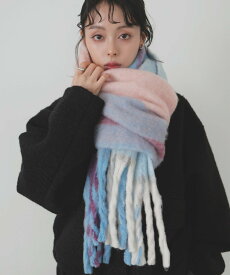 LIAN チェックストールマフラー リアン ファッション雑貨 マフラー・ストール・ネックウォーマー ピンク グリーン ブルー