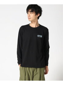 【SALE／20%OFF】THRASHER THRASHER/(U)FIRE LOGO LS TEE 長袖Tシャツ スラッシャー　バイ　リフルページ トップス カットソー・Tシャツ ブラック ホワイト【RBA_E】【送料無料】