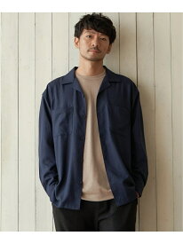 【SALE／20%OFF】ikka 【イージーケア/シワ軽減】LANATEC CPOシャツ イッカ トップス シャツ・ブラウス ブルー ブラウン【RBA_E】【送料無料】