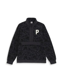 【SALE／30%OFF】PUMA メンズ ゴルフ Pロゴ モノグラムプリント フリース プーマ トップス パーカー・フーディー ブラック【RBA_E】【送料無料】