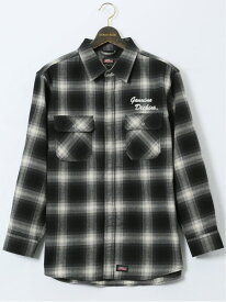 GRAND-BACK 【大きいサイズ】ジュニュイン ディッキーズ/Genuine Dickies 綿混 チェック柄 ワークシャツ 【26SS】 タカキュー トップス シャツ・ブラウス イエロー【送料無料】