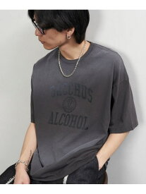 【SALE／30%OFF】PUBLUX カレッジロゴスプレーボディーTシャツ(限定展開) フリークスストア トップス カットソー・Tシャツ ブラック ブルー【RBA_E】