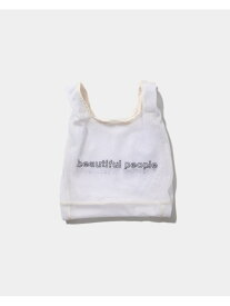 beautiful people contour logo flip mesh bag ビューティフルピープル バッグ トートバッグ ホワイト ブラック【送料無料】