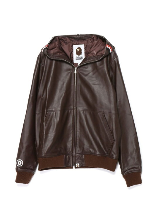 楽天市場】A BATHING APE LEATHER SHARK FULL ZIP JACKET M ア 