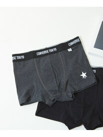 CONVERSE TOKYO LOGO DESIGN BOXER BRIEFS コンバーストウキョウ インナー・ルームウェア ボクサーパンツ・トランクス グレー ブラック