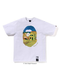 A BATHING APE BAPE X VGM - APE HEAD CANVAS ART TEE ア ベイシング エイプ トップス カットソー・Tシャツ ホワイト【送料無料】