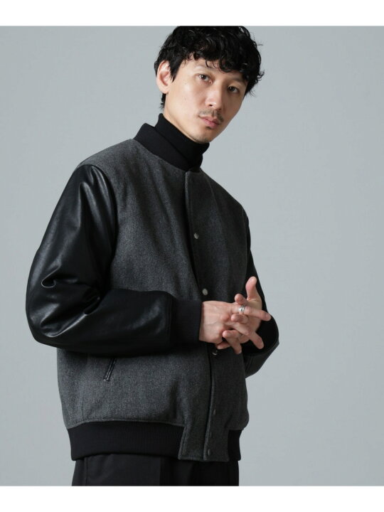 楽天市場】NANO universe フェイクレザー中綿スタジャン ナノ 