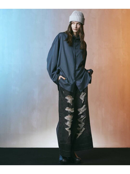 楽天市場】MAISON SPECIAL Destroy Denim Prime-Wide Pants メゾン 