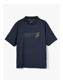 Aquascutum GOLF GOLF - マーブルベアLOGOプリントTシャツ(UNISEX) アクアスキュータム トップス カットソー・Tシャツ ブルー ネイビー ホワイト【送料無料】