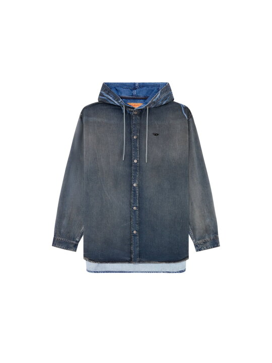 楽天市場】DIESEL メンズ シャツ デニム D-DEWNY-HOOD-S1 SHIRT 