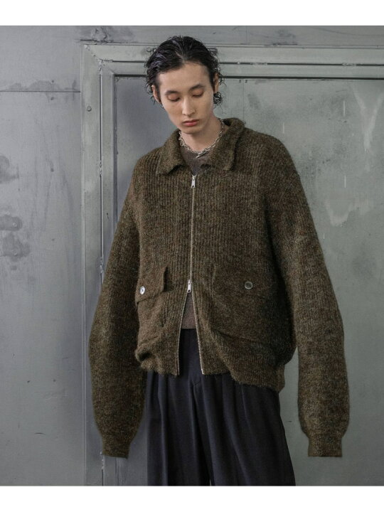 楽天市場】【SALE／35%OFF】HARE メランジラメモヘアニットブルゾン 