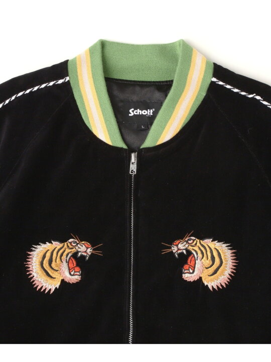 楽天市場】Schott SOUVENIR JACKET/スーベニアスカジャン 顔虎 
