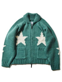 CONVERSE TOKYO MENS STAR★ LOWGAGE COWICHAN SWEATER コンバーストウキョウ トップス ニット ホワイト グレー グリーン【送料無料】