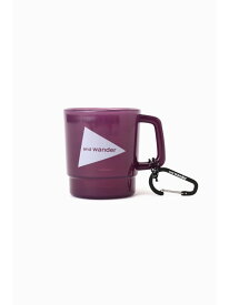 and wander and wander logo PP mug アンドワンダー スポーツ・アウトドア用品 アウトドア・レジャー・キャンプ用品 パープル ホワイト ベージュ ブラック イエロー ブルー オレンジ