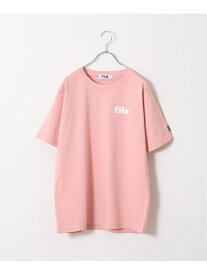 【SALE／8%OFF】FILA 左胸カレッジワンポイント半袖Tシャツ ジップファイブ トップス カットソー・Tシャツ グリーン ホワイト カーキ ブルー ネイビー ピンク ブラック グレー【RBA_E】