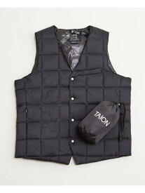 MEN'S MELROSE 【TAION/タイオン】Vネックダウンジレ メンズメルローズ トップス ベスト・ジレ ネイビー ブラック【送料無料】