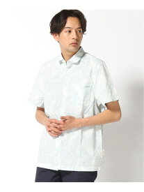 【SALE／30%OFF】GUESS GUESS 半袖 シャツ (M)Collins Stencil Leaf Shirt ゲス トップス シャツ・ブラウス グリーン ブラウン【RBA_E】【送料無料】