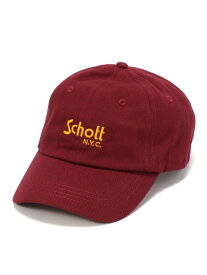 【SALE／50%OFF】Schott Schott/ショット/COTTON TWILL CAP BASIC LOGO/コットン ツイル ベーシックキャップ ショット 帽子 その他の帽子 レッド ブラック ホワイト イエロー パープル ネイビー オレンジ カーキ グリーン【RBA_E】