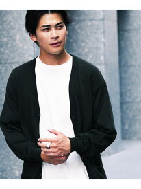 【SALE／23%OFF】JIGGYS SHOP SELECT ルーズフィット コットン カーディガン 25AW ウォッシャブル ジギーズショップ トップス カーディガン ブルー グリーン カーキグリーン レッド オレンジ グレー ネイビー ブラック ワインレッド ベージュ ホワイト ブラウン【RBA_E】