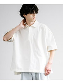 Upscape Audience 日本製 オーバーサイズ Aラインポロシャツ ロッキーモンロー トップス ポロシャツ グレー ネイビー ホワイト ブラック【送料無料】