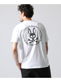 Psycho Bunny [EC限定]CROSBY リフレクトプリント Tシャツ サイコバニー トップス カットソー・Tシャツ ホワイト ブラック【送料無料】