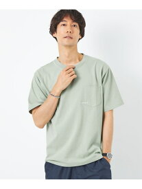 【SALE／30%OFF】UNITED ARROWS green label relaxing 【別注】＜UNIVERSAL OVERALL＞GLR ロゴ エンブロ ポケット Tシャツ ユナイテッドアローズ アウトレット トップス カットソー・Tシャツ グリーン ホワイト グレー【RBA_E】【送料無料】