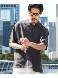 【SALE／35%OFF】JIGGYS SHOP SELECT ドライタッチ 5分袖 ニットポロシャツ サマーニット SS ジギーズショップ トップス ポロシャツ ブラック ベージュ グレー ホワイト【RBA_E】