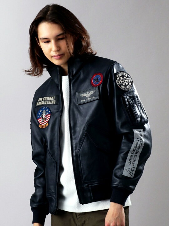楽天市場】【SALE／46%OFF】AVIREX CWU レザージャケット トップガン 