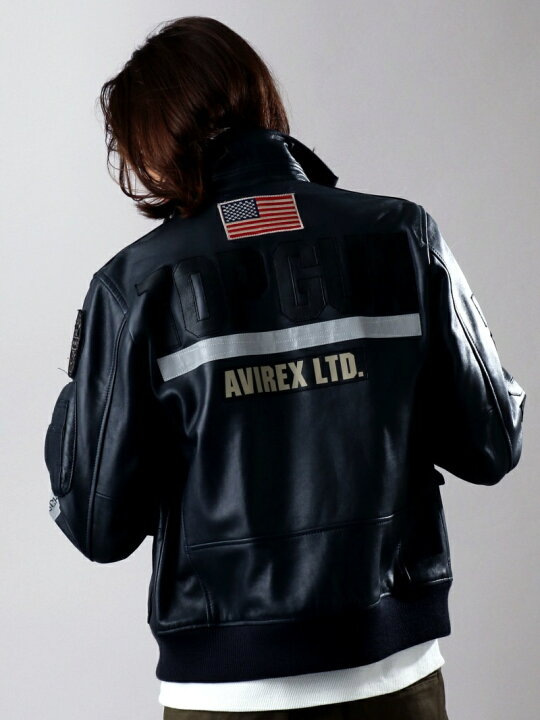 楽天市場】【SALE／46%OFF】AVIREX CWU レザージャケット トップガン 