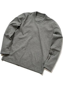 MEN'S BIGI 【ACTIVE TAYLOR】シルケットスムースVネックロングTシャツ メンズ ビギ トップス カットソー・Tシャツ グレー ホワイト ブルー ブラック【送料無料】