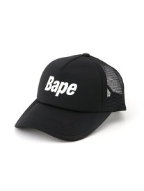 A BATHING APE BAPE LOGO MESH CAP -ONLINE EXCLUSIVE- ア ベイシング エイプ 帽子 キャップ ブラック グリーン ネイビー レッド【送料無料】