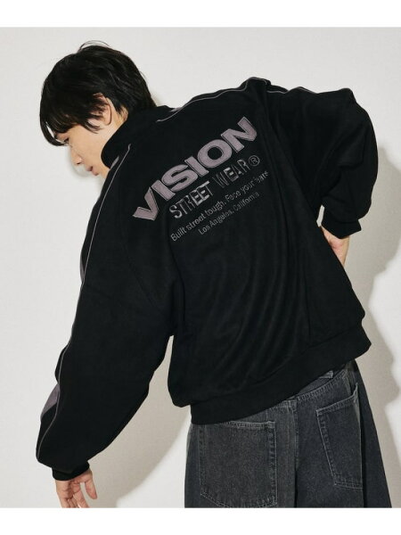 VISION STREET WEAR 限定展開 Fake Suede Track JKT フリークスストア ジャケット・アウター ブルゾン・ジャンパー ブラック ブラウン【先行予約】*【送料無料】