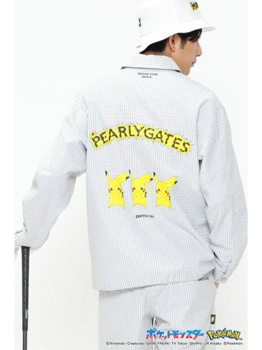 楽天市場】PEARLY GATES ピカチュウ C/Peサッカーストライプコーチ 
