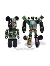 A BATHING APE BAPE X TRANSFORMERS X BE@RBRICK - ABC CAMO SHARK CONVOY 400% ア ベイシング エイプ インテリア・生活雑貨 おもちゃ・ゲーム・フィギュア グリーン【送料無料】