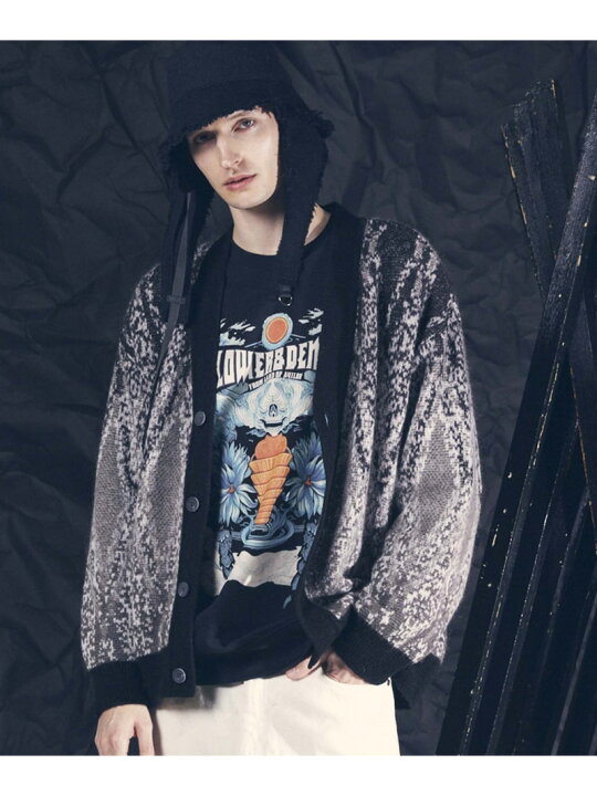 楽天市場】MAISON SPECIAL Airy Mohair Argyle Prime-Over V-Neck Knit 